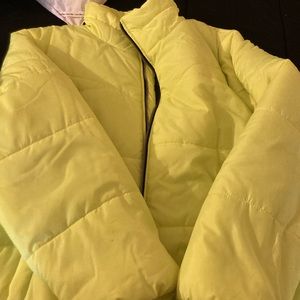 Plus size neon puffer